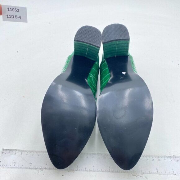 Green Crocodile Pattern Women Shoes - Picture 6 of 7